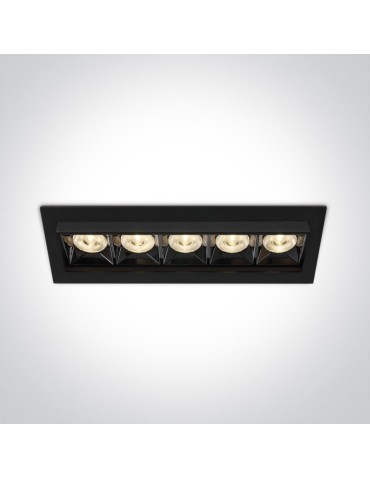 One Light LED recessed x5 Rodi 51506B/B/W