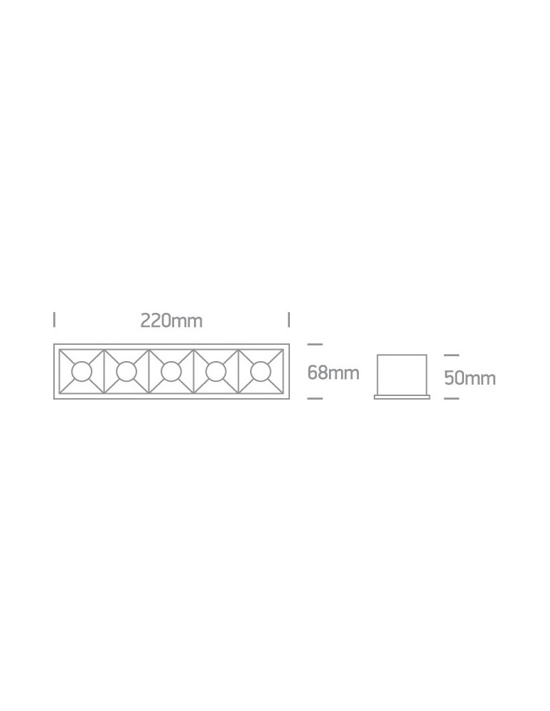 Flush-mounted lamps - pendants - One Light LED recessed x5 Rodi 51506B/B/W - product kolory-swiatla.pl 2