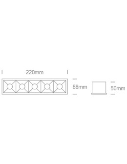 One Light wpust LED x5 Rodi 51506B/B/W - produkt 2