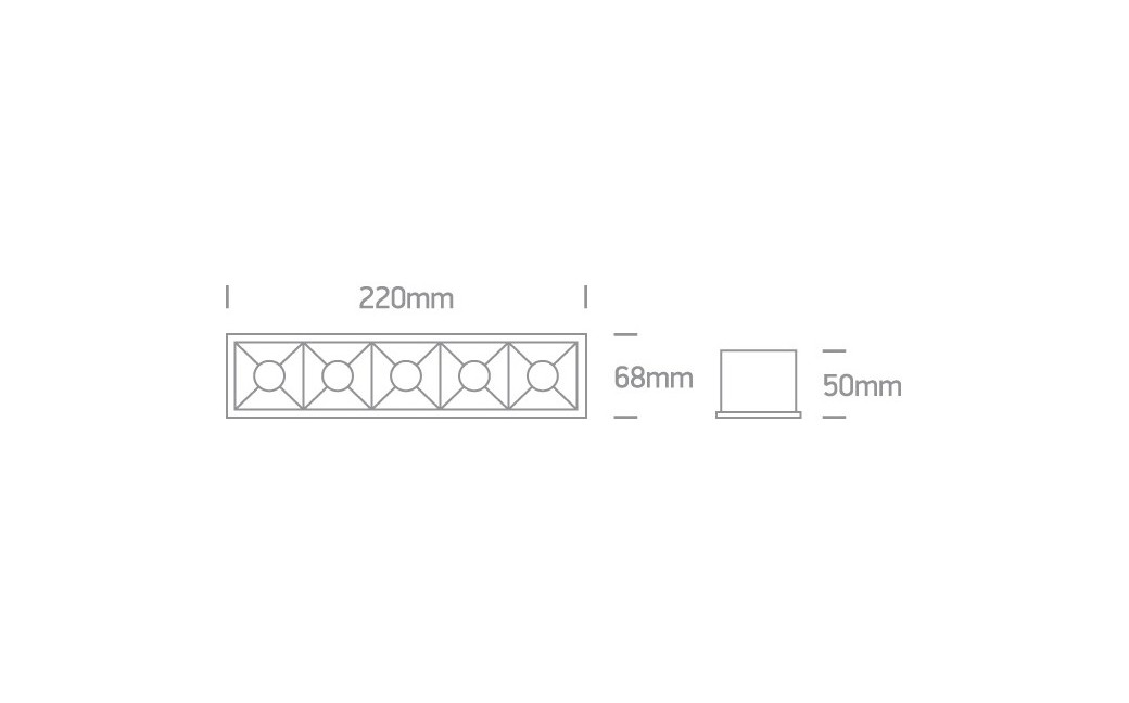 One Light wpust LED x5 Rodi 51506B/B/W