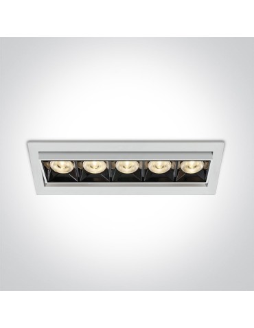 One Light LED recessed x5 Rodi 51506B/W/W