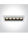 One Light LED recessed x5 Rodi 51506B/W/W