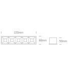 Flush-mounted lamps - pendants - One Light LED recessed x5 Rodi 51506B/W/W - product 2