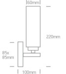 Bathroom wall lamps - One Light bathroom wall lamp chrome Anavra 60106/C IP44 - product 2