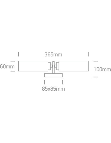 One Light kinkiet łazienkowy podwójny Anavra 2 60106A/C IP44 - produkt 2