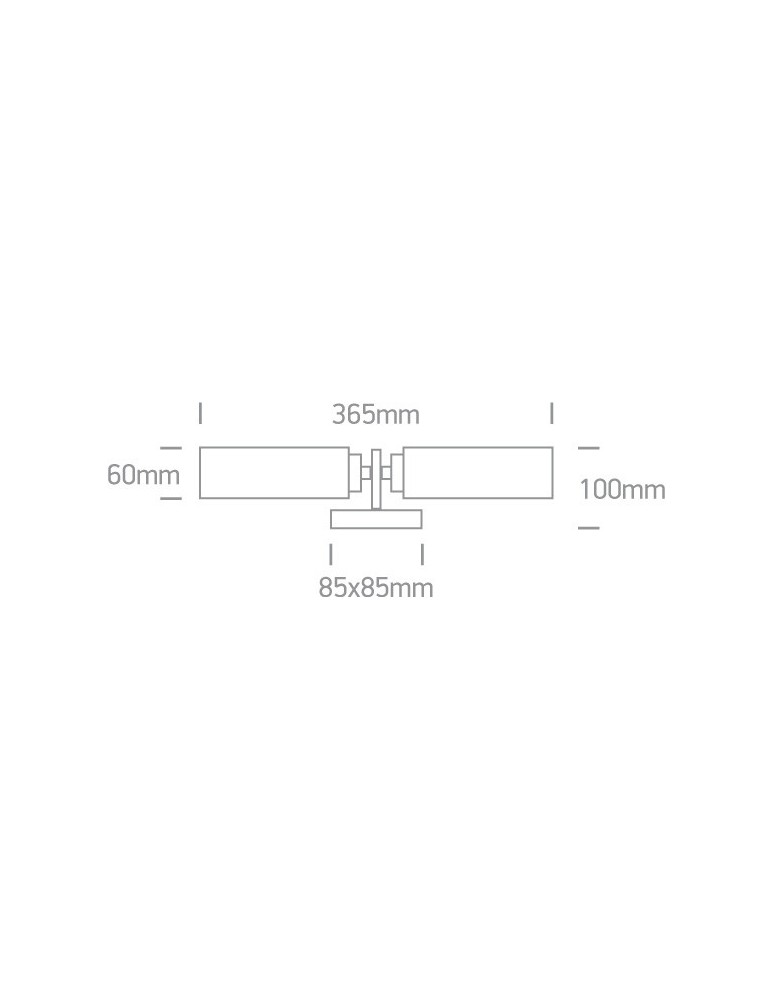 Bathroom wall lamps - One Light double bathroom wall lamp Anavra 2 60106A/C IP44 - product kolory-swiatla.pl 2