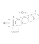 Bathroom wall lamps - One Light bathroom wall lamp spheres Plesio 4 60107D/C IP44 - product 2