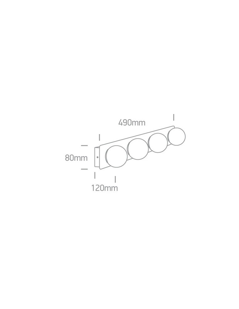 Bathroom wall lamps - One Light bathroom wall lamp spheres Plesio 4 60107D/C IP44 - product kolory-swiatla.pl 2