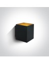 One Light black cube wall lamp Trikorifo 6017A/B