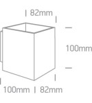 Minimalist wall lamps - One Light black cube wall lamp Trikorifo 6017A/B - product 2