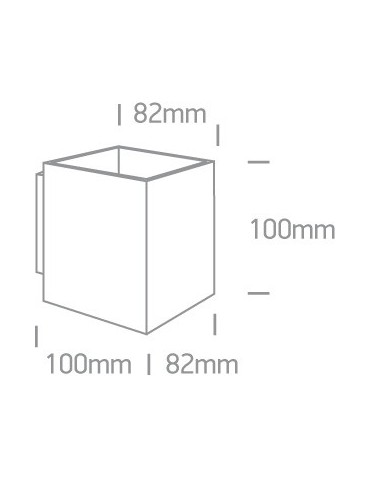 One Light black cube wall lamp Trikorifo 6017A/B - product 2