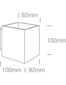 One Light black cube wall lamp Trikorifo 6017A/B - product 2