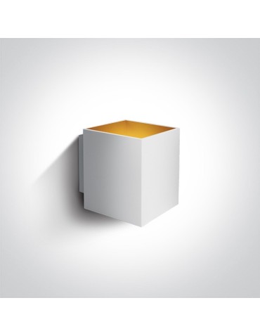 One Light wall lamp white cube Trikorifo 6017A/W