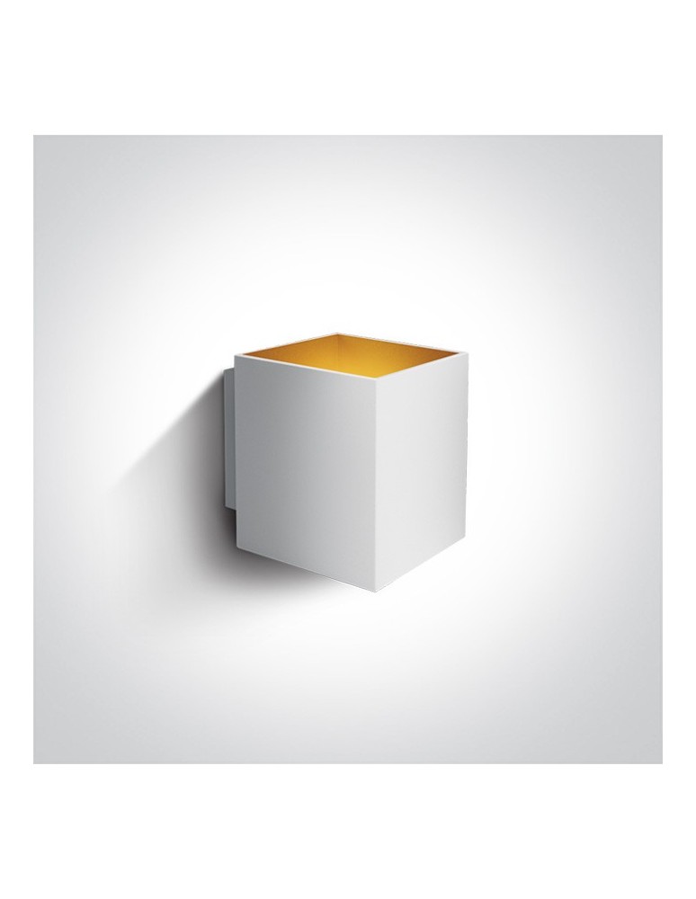 Minimalist wall lamps - One Light wall lamp white cube Trikorifo 6017A/W - product kolory-swiatla.pl 1
