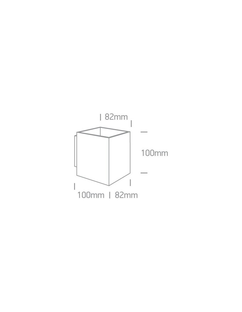 Minimalist wall lamps - One Light wall lamp white cube Trikorifo 6017A/W - product kolory-swiatla.pl 2