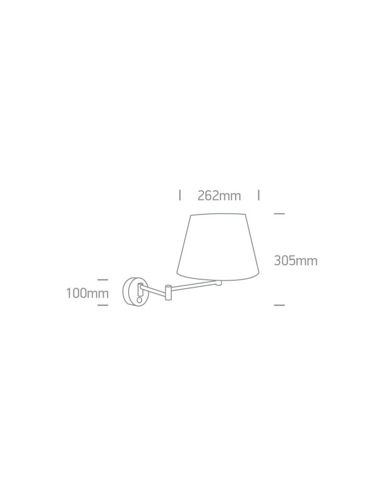 Cantilever wall lamps - One Light hotel style lamp Lakka 61046/MC - product kolory-swiatla.pl 2
