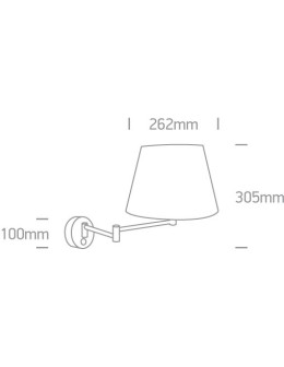 One Light lampa w stylu hotelowym Lakka 61046/MC - produkt 2