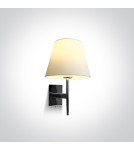 Wall lamps with lampshade - One Light hotel style wall lamp Raiko 61076/C. - product 1