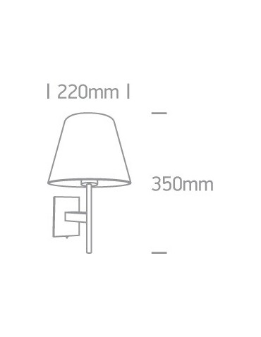 One Light hotel style wall lamp Raiko 61076/C. - product 2