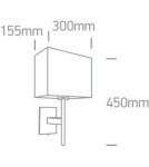 Wall lamps with lampshade - One Light hotel style wall lamp Dikorfo 61078/BBS - product 2