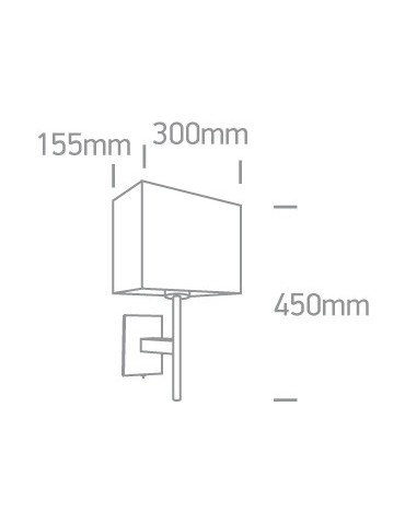 One Light hotel style wall lamp Dikorfo 61078/BBS - product 2