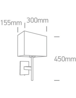 One Light lampa ścienna w stylu hotel Dikorfo 61078/BBS - produkt 2