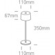 One Light bezprzewodowa lampa stołowa Kranea 61082A/W IP65