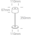 Portable garden lamps - One Light wireless table lamp Kranea 61082A/W IP65 - product 2