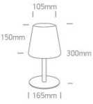 Portable garden lamps - One Light wireless table lamp Grewena 61084/B IP44 - product 3