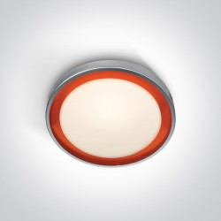 One Light plafon z pomarańczowym pierścieniem Triada 62010/G/OR