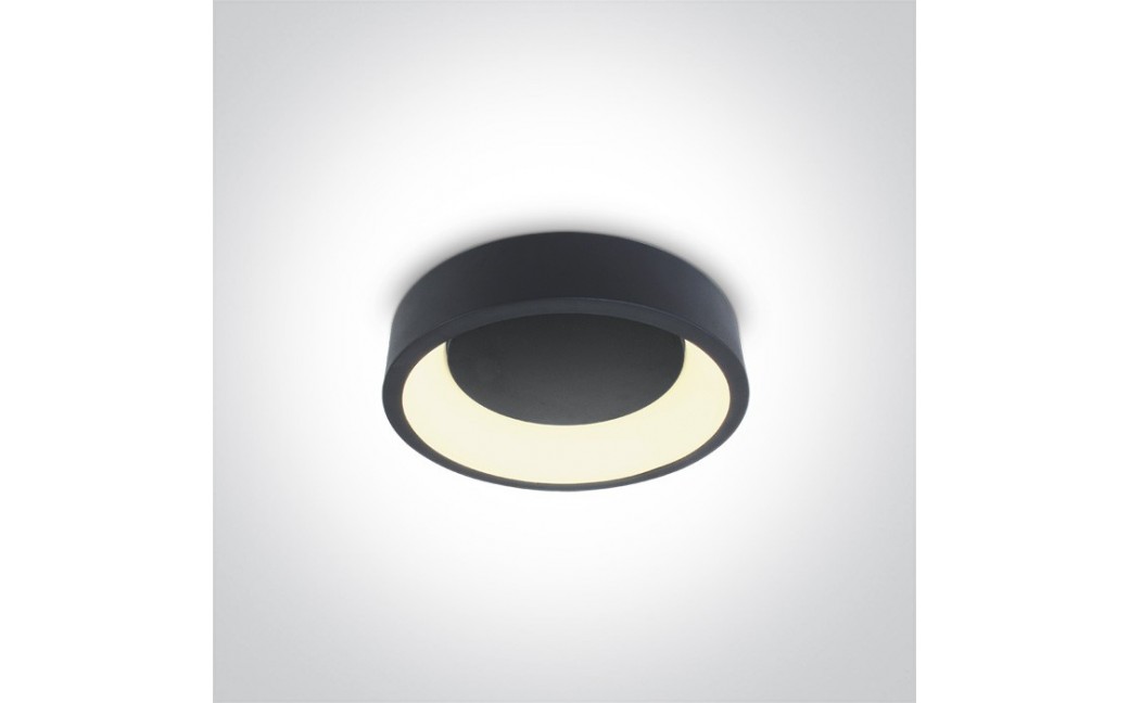 One Light stylowy plafon LED antracyt Aidoni 62130N/AN/W