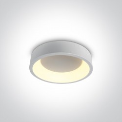 One Light stylowy biały plafon LED Aidoni 62130N/W/W