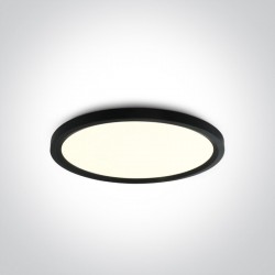 One Light czarny okrągły plafon LED Zigos 62140FB/B/C