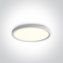 One Light biały okrągły plafon LED Zigos 62140FB/W/C