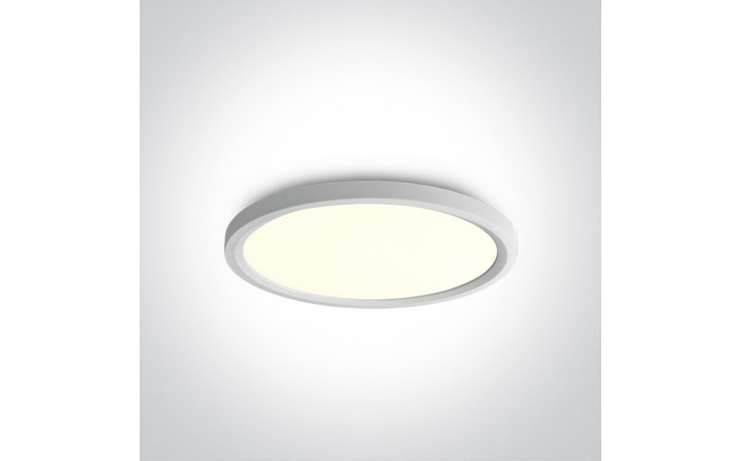 One Light biały okrągły plafon LED Zigos 62140FB/W/C