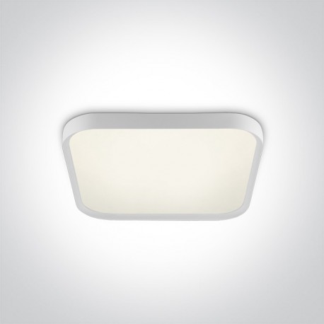 One Light plafon biały slim kwadrat Paleomilia 62152A/W/C