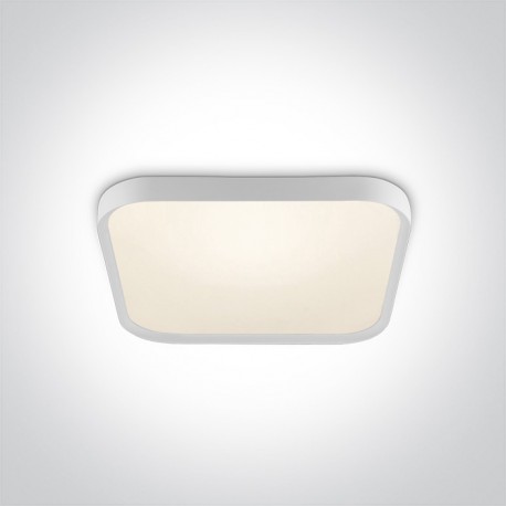 One Light plafon biały slim kwadrat Paleomilia 62152A/W/W