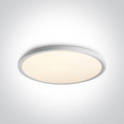 One Light stylowy biały plafon slim Zigos 2 62160FB/W/W