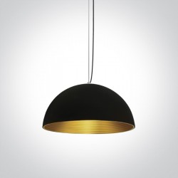 One Light lampa wisząca czarno mosiężna Diasello 63022/B/BS