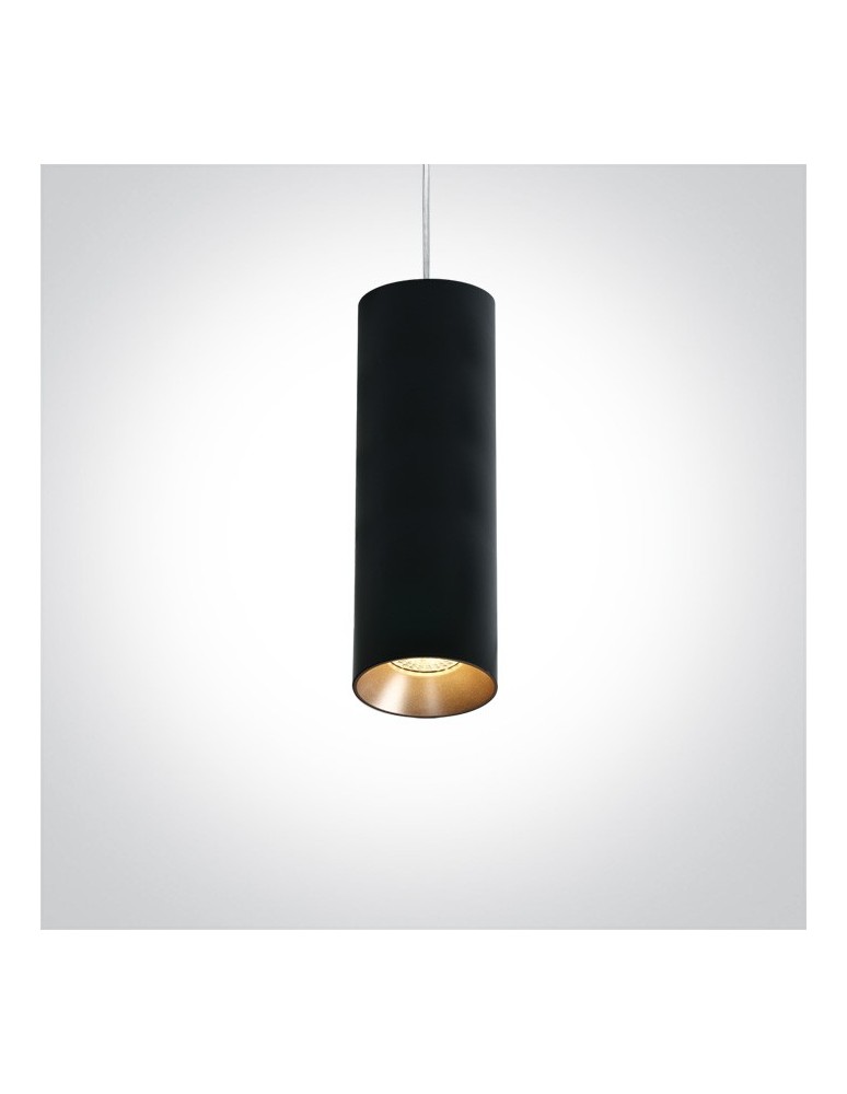 Pendant lamps - One Light black tube pendant lamp Kallifoni 63105M/B - product kolory-swiatla.pl 1
