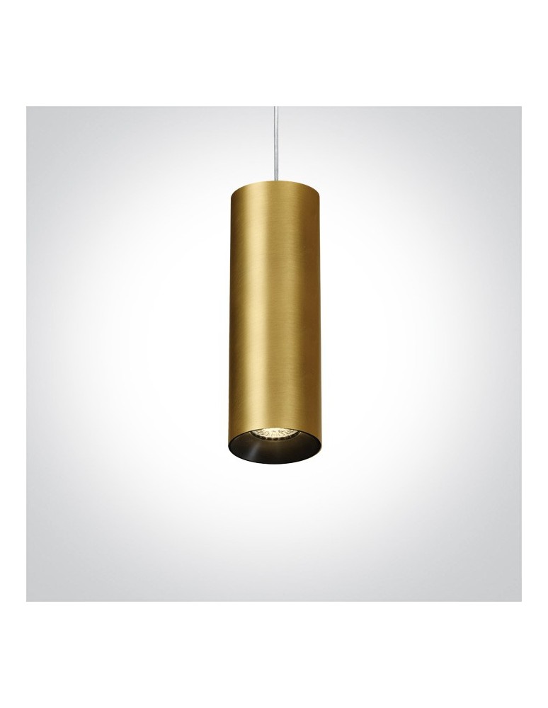 Pendant lamps - One Light pendant lamp brass pipe Kallifoni 63105M/BBS - product kolory-swiatla.pl 1