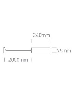 One Light lampa wisząca mosiądz rura Kallifoni 63105M/BBS - produkt 2