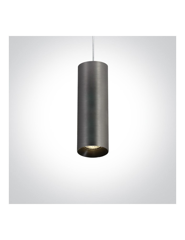 Pendant lamps - One Light grey tube pendant lamp Kallifoni 63105M/MG - product kolory-swiatla.pl 1