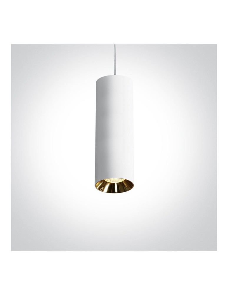 Pendant lamps - One Light white tube pendant lamp Kallifoni 63105M/W - product kolory-swiatla.pl 1