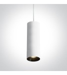 Pendant lamps - One Light white tube pendant lamp Kallifoni 63105M/W - product 2
