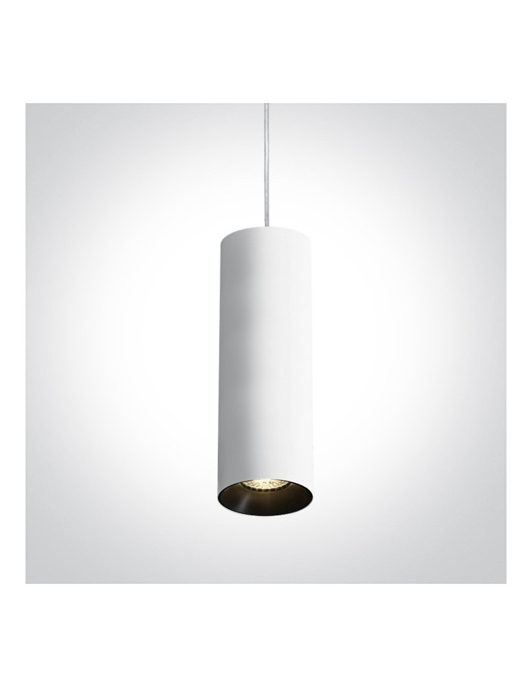 Pendant lamps - One Light white tube pendant lamp Kallifoni 63105M/W - product kolory-swiatla.pl 2
