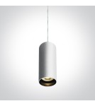 Pendant lamps - One Light small white pendant lamp Ampeliko 63105N/W - product 1