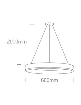 One Light LED Vitoli pendant lamp 63114/W/W - product 2