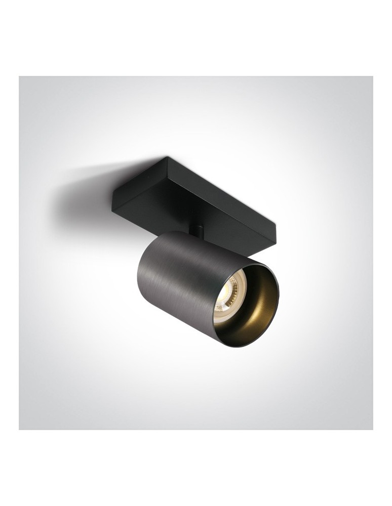 Ceiling spotlights - One Light retro gray wall lamp Elatos 65105N/MG - product kolory-swiatla.pl 1