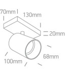 Ceiling spotlights - One Light retro gray wall lamp Elatos 65105N/MG - product 2